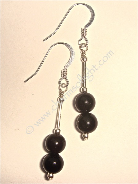 Black Agate Earrings